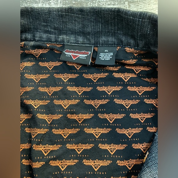 Harley Davidson men’s denim jacket XL - Picture 3 of 4